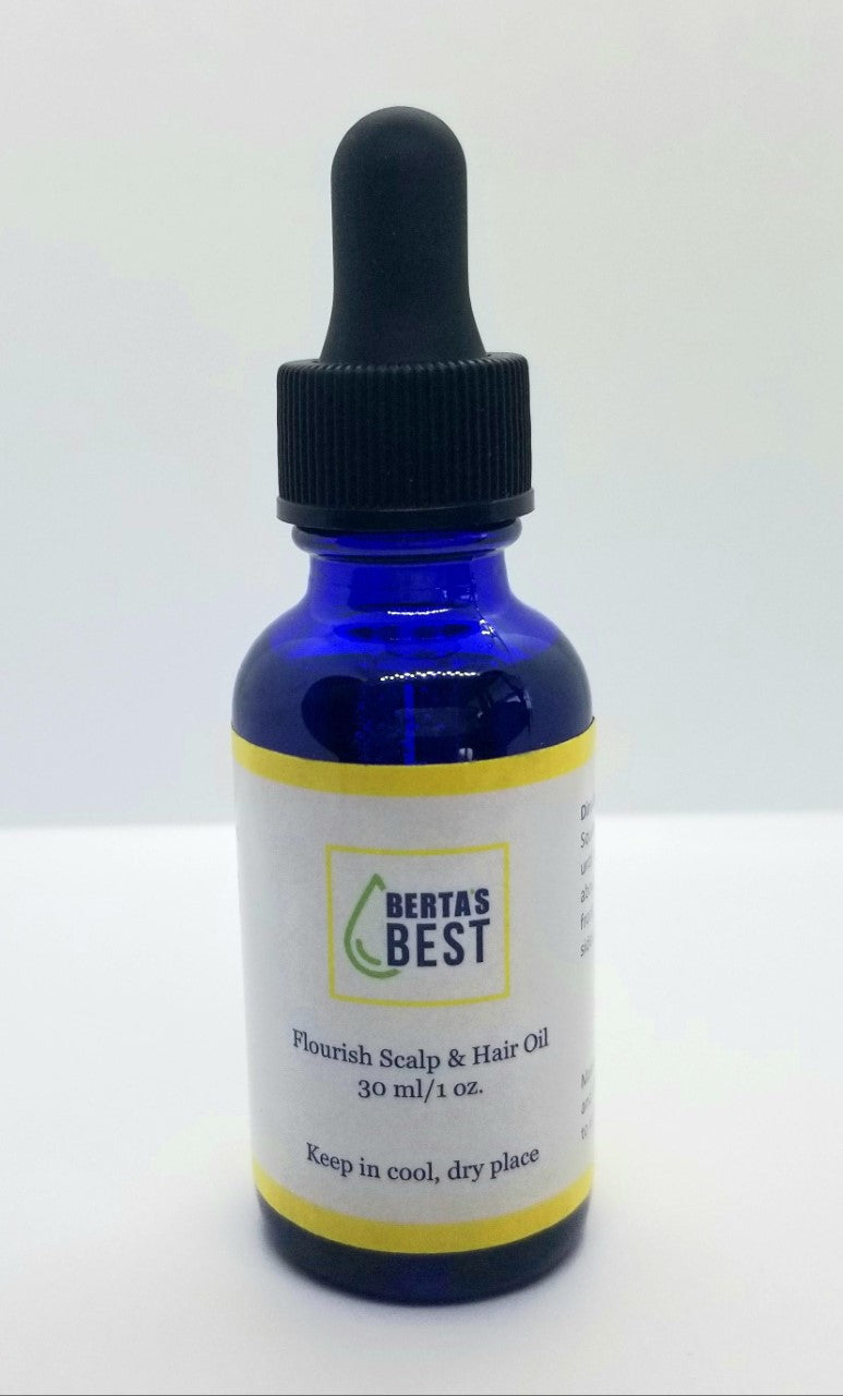 Special Formula Stimulates Follicles & Moisturizes For Maximum Hair Growth - Berta's Best Flourish Scalp & Hair Oil